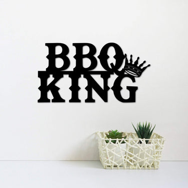 Bbq King Sign | Gift Idea for Him | Metal Patio or Porch Decor | Barbecue Decor | Father's Day Gift |Gift for Husband | Sign for the Deck